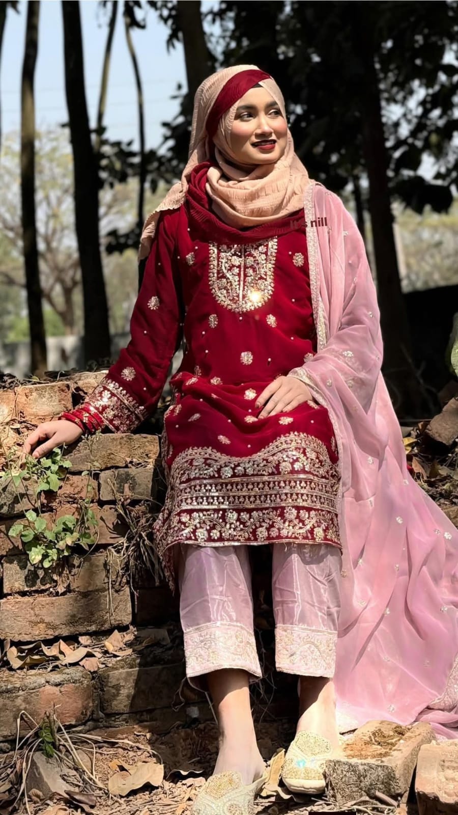 Soft Jorjet With sequence embroidery Three Piece.